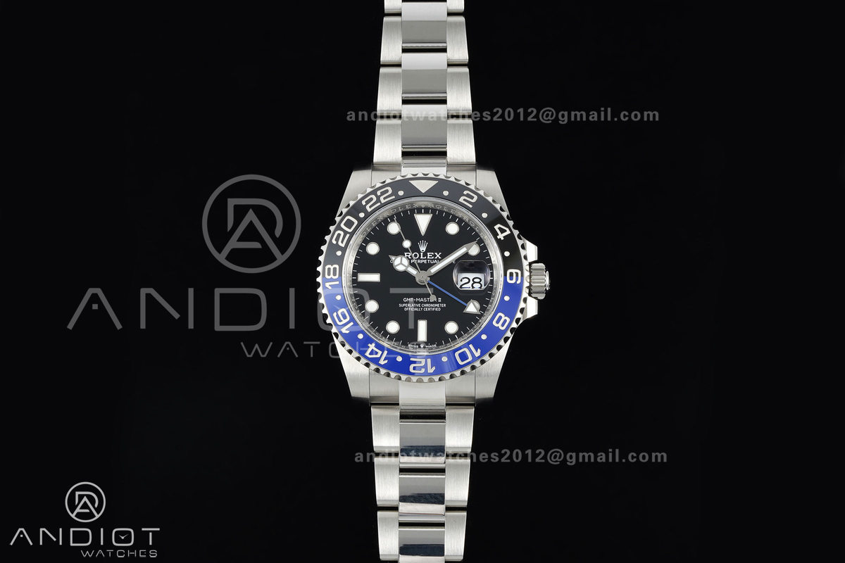 GMT-Master II 126710 BLNR 904L Steel RICH Batman 1:1 Best Edition on Oyster Bracelet JH3285 (Free Sprung)V2